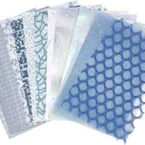 15Pcs Scrapbook Textured Paper for Journaling Junk Journal Card Making DIY Project Paper Art Craft Supplies, Handmade Special Mix Material, 4.7×6.7 inch (Blue)